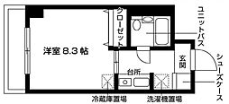 AD百合ヶ丘 ワンルームの間取図画像