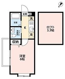 ピュア保谷一番館 1Kの間取図画像