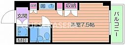日興パレス都島 ワンルームの間取図画像