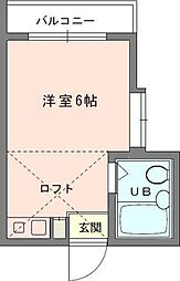 シティパレス清水町1 1Kの間取図画像