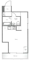 住建第8ハイプレース 2階ワンルームの間取り