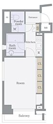 ミディアス渋谷WEST 1Kの間取図画像