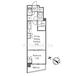 AIFLAT明大前 1LDKの間取図画像