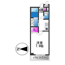 ネオ・グランツ高井田 1Kの間取図画像