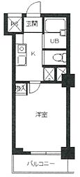 スカイコート新宿御苑前 1Kの間取図画像