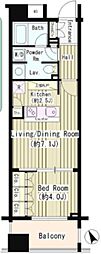 コクヨーレ日本橋 1LDKの間取図画像