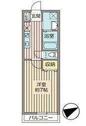 グリム・コート 1Kの間取図画像