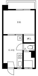 サニーハイツ 1Kの間取図画像