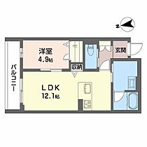 シャーメゾン輝 0401 ｜ 滋賀県大津市春日町1035（賃貸マンション1LDK・4階・44.21㎡） その2