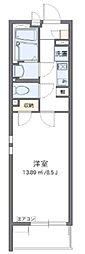 クレイノメゾン東橋本 1Kの間取図画像