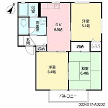 ディアス田原 A0202 ｜ 大分県大分市大字田原176（賃貸アパート3DK・2階・54.81㎡） その2