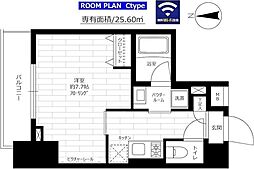 ステージグランデ八王子ＩＩ 6階1Kの間取り