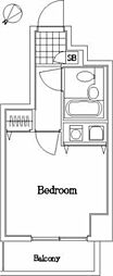 クリオ鵜の木壱番館 ワンルームの間取図画像