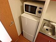 家電付き電子レンジ、冷蔵庫