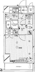 ルーブル王子 1Kの間取図画像