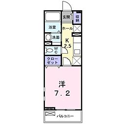 TMガーデン 1Kの間取図画像