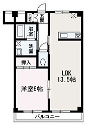 パルテール和光 1LDKの間取図画像