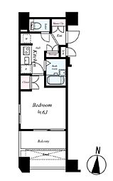 メインステージ飯田橋 7階1Kの間取り