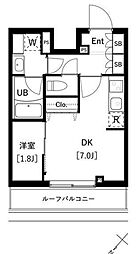 ARKMARK上池袋 1DKの間取図画像