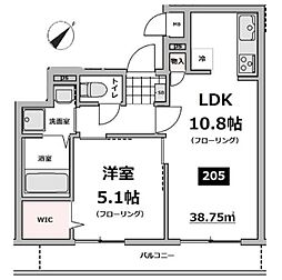 仮称メゾン・ド・ソレイユ 2階1LDKの間取り