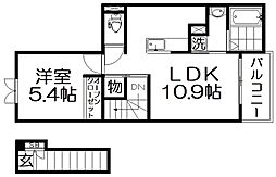 ジェルメ・メゾン 1LDKの間取図画像