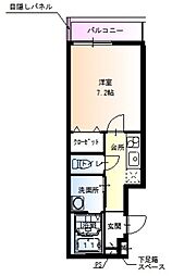 フジパレス堺もずノース3番館 1Kの間取図画像