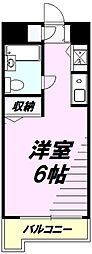 パレ・ドール八王子2 ワンルームの間取図画像