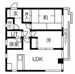 コルパティオ29 2LDKの間取図画像
