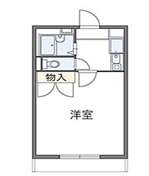 レオパレスゴールドレジデンス伊藤 1Kの間取図画像
