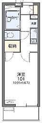 レオパレスエスペランサ 1Kの間取図画像