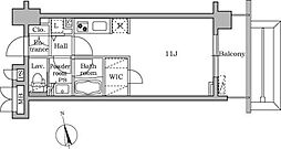 RESIDIA大井町2 ワンルームの間取図画像