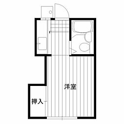 NKハイツ 1階1Kの間取り