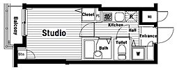 グランド・ガーラ日本橋兜町 1Kの間取図画像