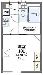レオパレス上福岡 1Kの間取図画像