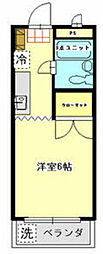 石井マンションピーコック 1Kの間取図画像