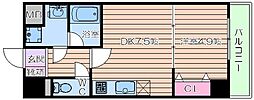 ONEROOFFLATTENJINBASHI 1DKの間取図画像