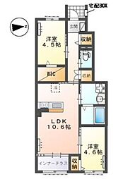 (仮称)新築藤沢大庭アパート 2LDKの間取図画像