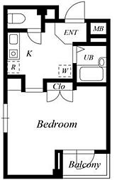 リベルタ椎名町 1階1Kの間取り