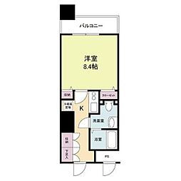 Osaka Metro中央線 森ノ宮駅 徒歩5分の賃貸マンション 15階1Kの間取り