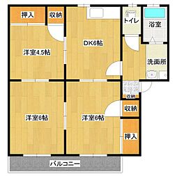 フレグランス千代田 3DKの間取図画像