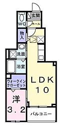 エヴァーガーデン町屋 1LDKの間取図画像