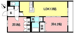 ルシエル 2LDKの間取図画像