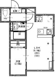 KEIAI RESIDENCE 初石 1LDKの間取図画像
