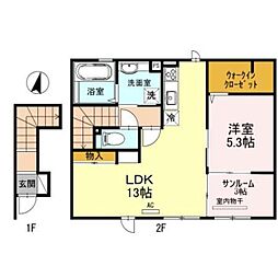 ルミエールメゾン 1LDKの間取図画像
