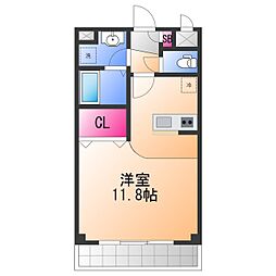 Primoおおとり 1Kの間取図画像