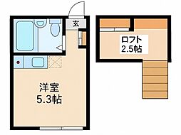 myplan下高井戸β ワンルームの間取図画像