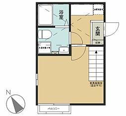 マ・ピエス枡形5B 1Kの間取図画像
