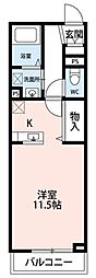 グラシア津田沼2 1Kの間取図画像