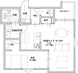 REGALESTセレブ千里丘 1LDKの間取図画像