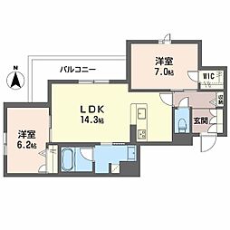 ヒュッゲ コート 2階